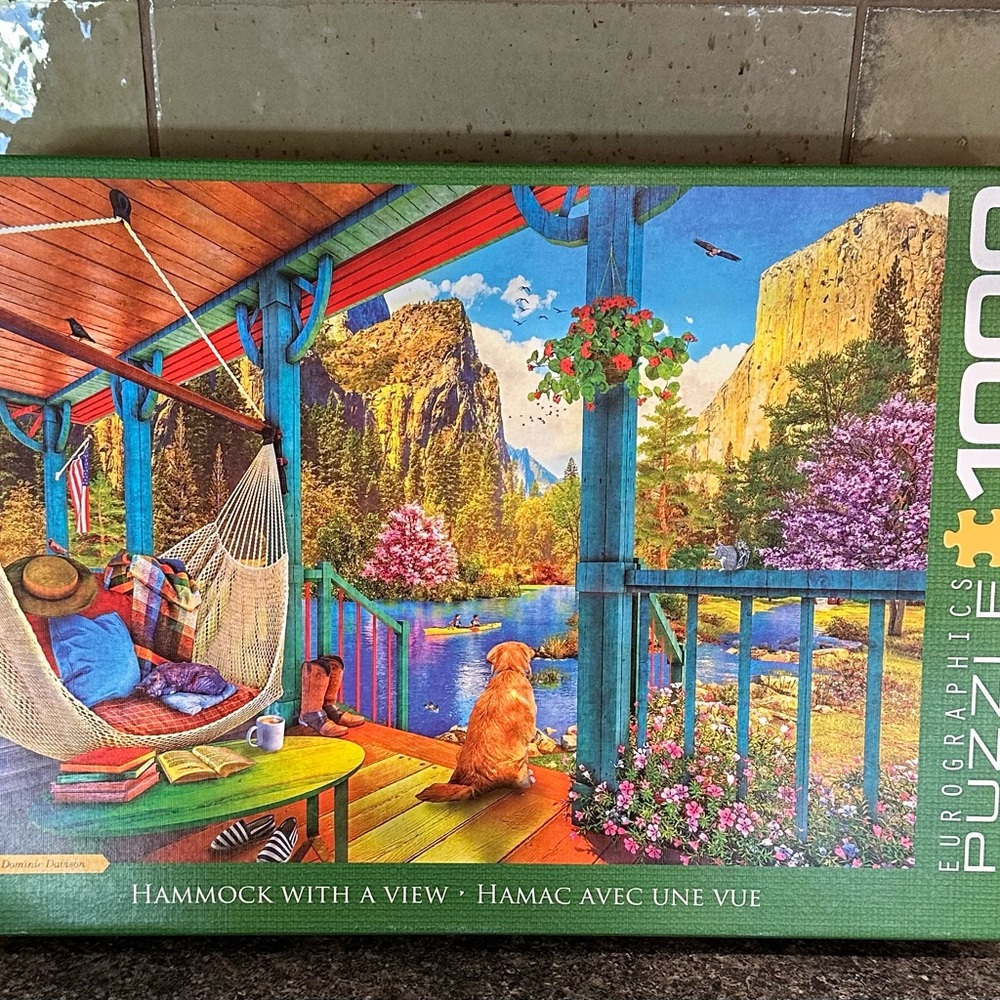 'Hammock With a View' Jigsaw Puzzle - Vibrant Multi-Color